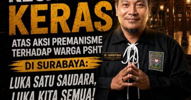 Kecam Aksi Premanisme di Surabaya, PSHT: Luka Satu Saudara adalah Luka Kami Semua