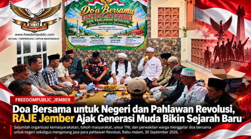 Doa Bersama untuk Negeri dan Pahlawan Revolusi, RAJE Jember Ajak Generasi Muda Bikin Sejarah Baru