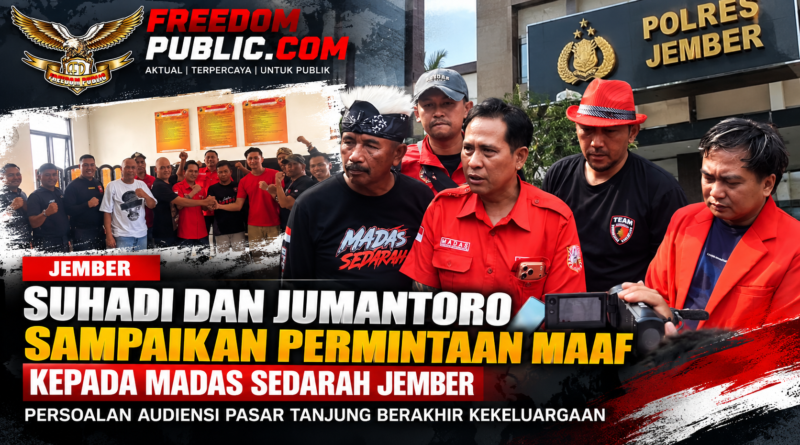 Suhadi dan Jumantoro Sampaikan Permintaan Maaf kepada Madas Sedarah Jember, Persoalan Audiensi Berakhir Kekeluargaan